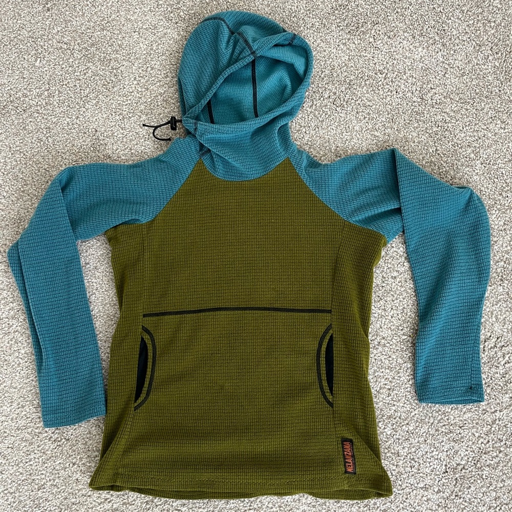 Melanzana Color Block Microgrid Hoodie